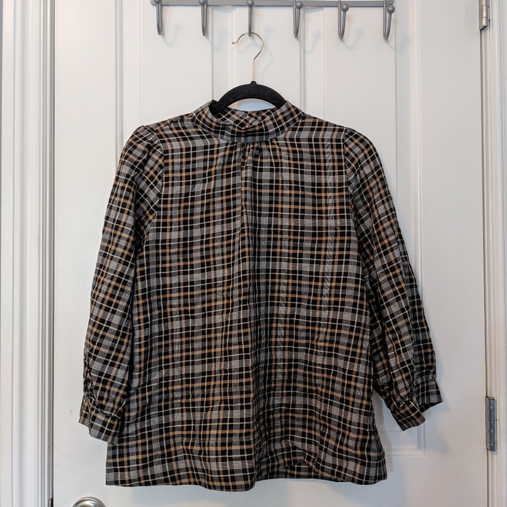 Everlane Lightweight Flannel Mockneck Top Size: 6